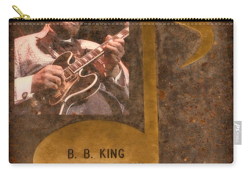 Jazz Zip Pouch featuring the photograph BB King Note by Donna Greene