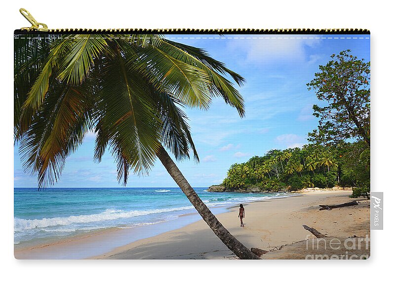 Dominican Republic Zip Pouch featuring the photograph Beach in Dominican Republic by Jola Martysz