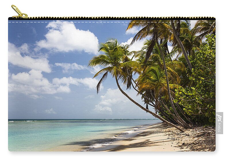 Konrad Wothe Zip Pouch featuring the photograph Beach Pigeon Point Tobago West Indies by Konrad Wothe