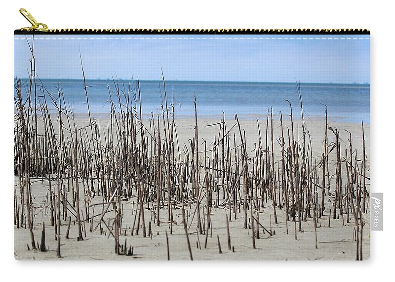 Beach Zip Pouch featuring the photograph Beach Scene by Christy Pooschke