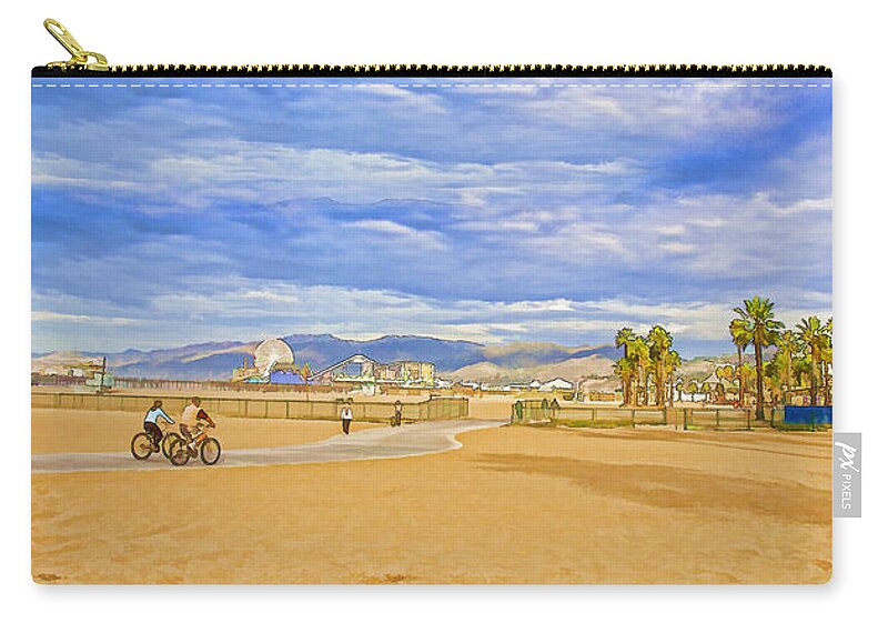 Beach Scene Zip Pouch featuring the photograph Beach Scene by Chuck Staley