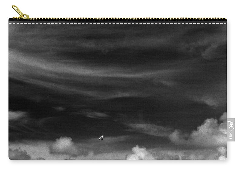 Beach Zip Pouch featuring the photograph Beach Sky People by Christopher McKenzie