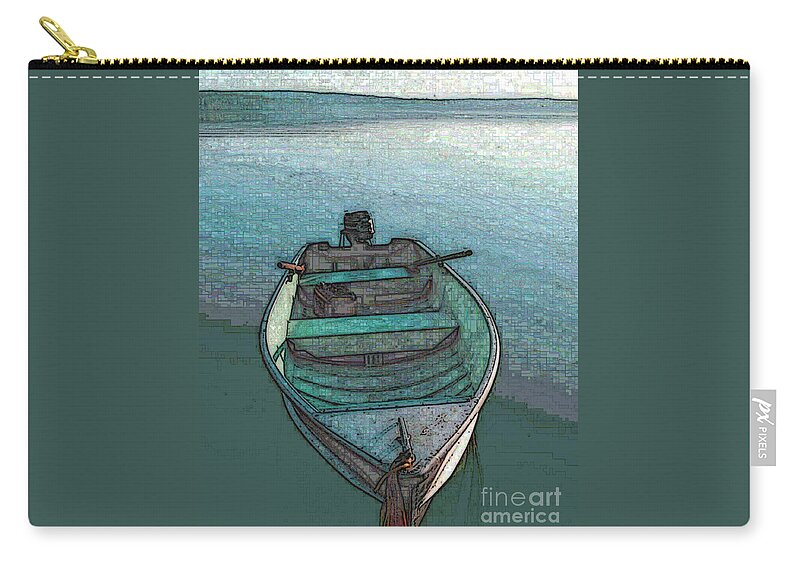 Boat Zip Pouch featuring the photograph Beached by Lee Owenby