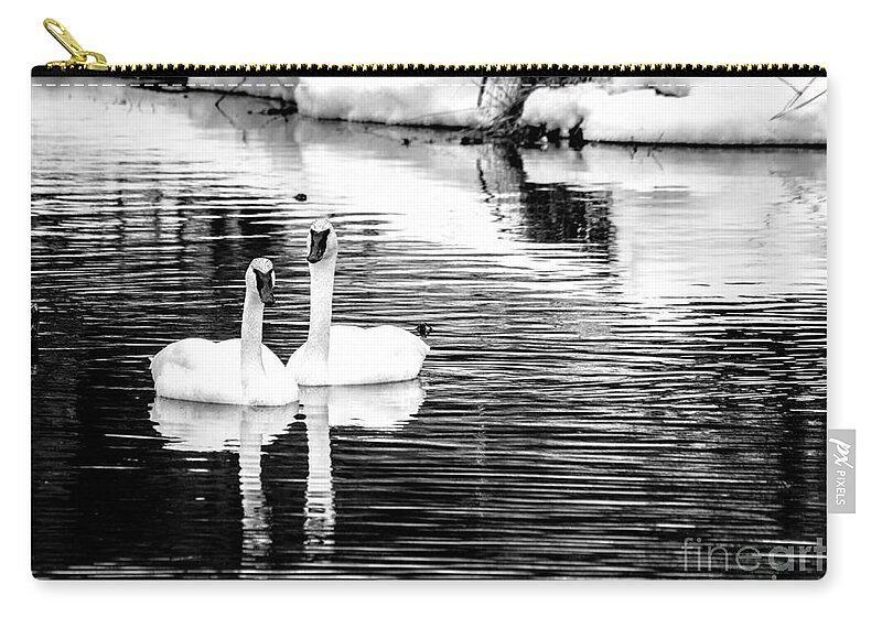 Landscape Zip Pouch featuring the photograph Beautiful in Black and White by Cheryl Baxter