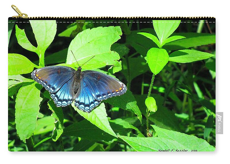 Butterfly Zip Pouch featuring the photograph Beauty on a Leaf by Kendall Kessler