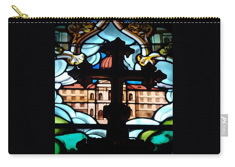 Notre Dame Zip Pouch featuring the photograph Believing by Zinvolle Art