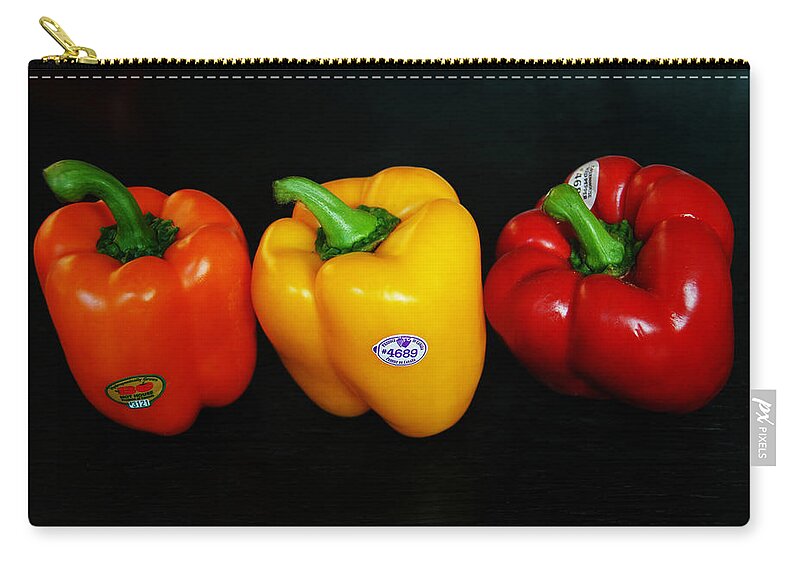 Bell Peppers Zip Pouch featuring the photograph Bell peppers by Dragan Kudjerski