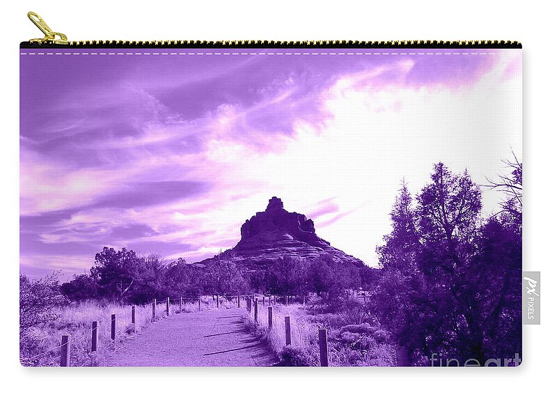 Arizona Zip Pouch featuring the digital art Bella Bell Rock Vortex by Mars Besso