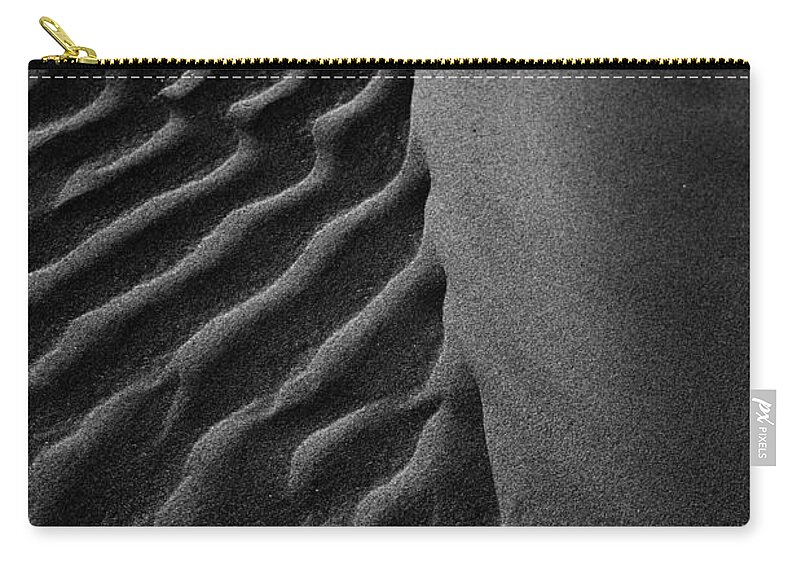 Benone Zip Pouch featuring the photograph Benone curves by Nigel R Bell