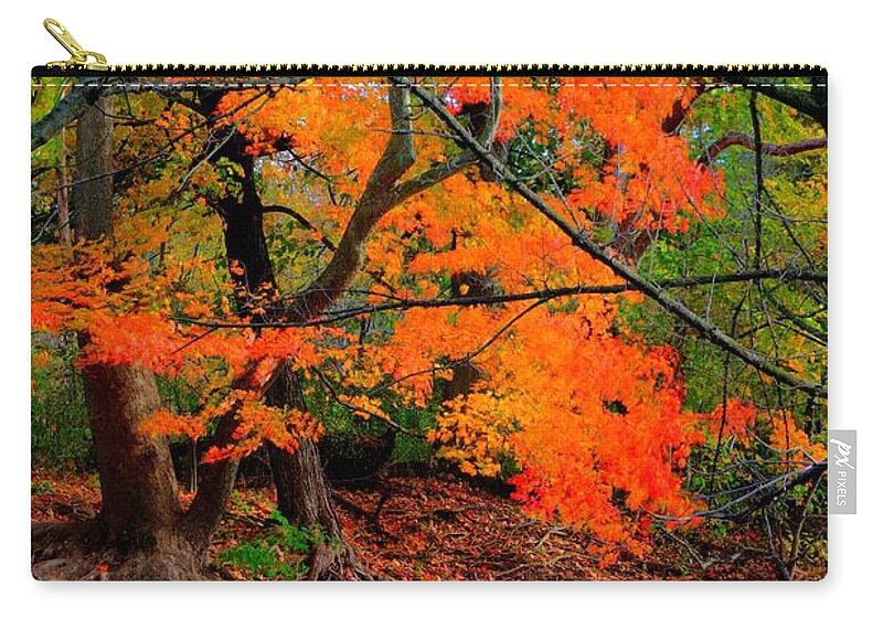 Owens Creek Zip Pouch featuring the photograph Beside Still Waters Psalm 23.1-3 - From Fire in the Creek B1 - Owens Creek Frederick County MD by Michael Mazaika