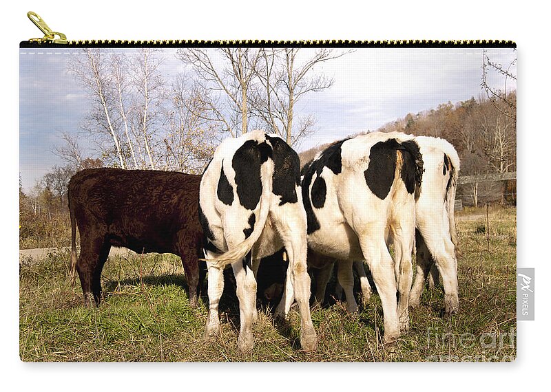 Cow Digital Photography Zip Pouch featuring the digital art Better Half by Danielle Summa