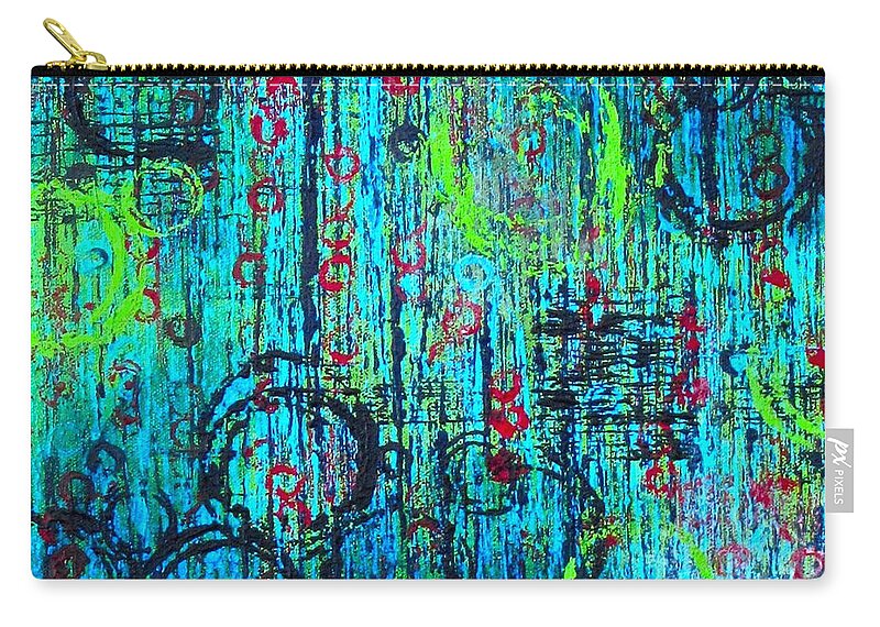 Abstract Zip Pouch featuring the painting Beyond by Artcetera By   LizMac
