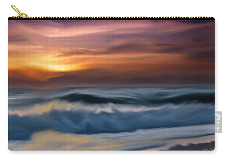 Beach Zip Pouch featuring the digital art Beyond Beyond by Vincent Franco