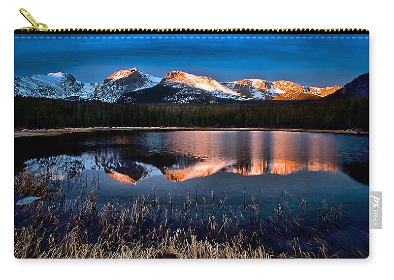 Nature Zip Pouch featuring the photograph Bierstadt Sunrise by Steven Reed