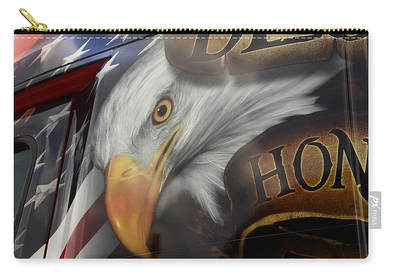 Art Zip Pouch featuring the photograph Big Rig artwork by Karl Rose