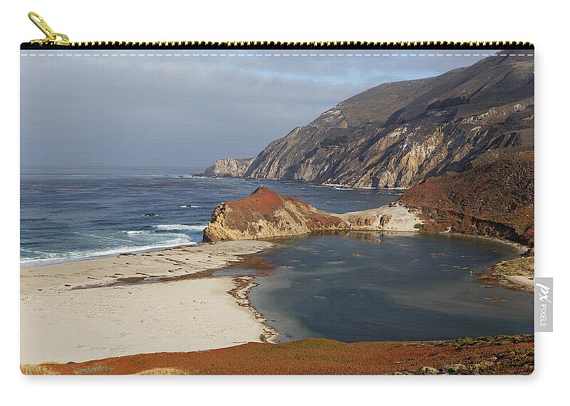Tranquility Zip Pouch featuring the photograph Big Sur Coastline From Ca1 Highway by Rogertwong