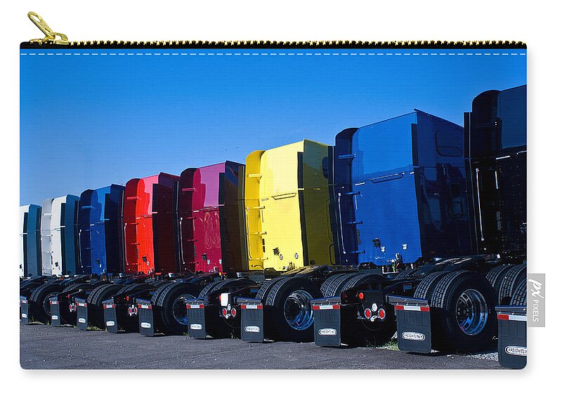 Big Zip Pouch featuring the photograph Big Trucks 2 by Douglas Barnett