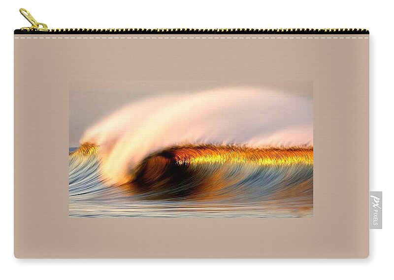 Ocanwave Zip Pouch featuring the photograph Big Wave by Aaron Martens