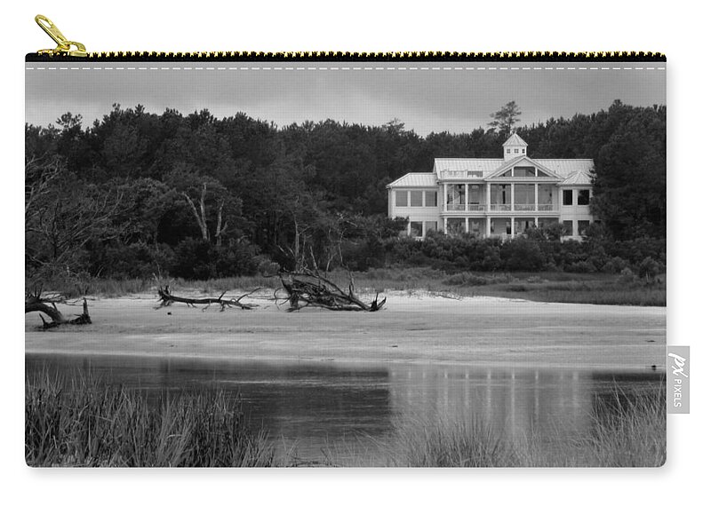 White Zip Pouch featuring the photograph Big White House by Cynthia Guinn