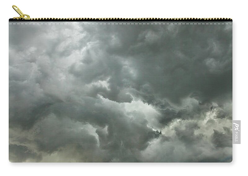 00559185 Zip Pouch featuring the photograph Billowing Clouds At Sunset North Dakota by 