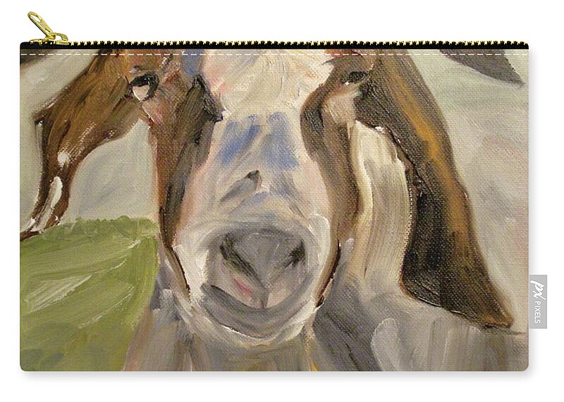 Billy Zip Pouch featuring the painting Billy by Donna Tuten