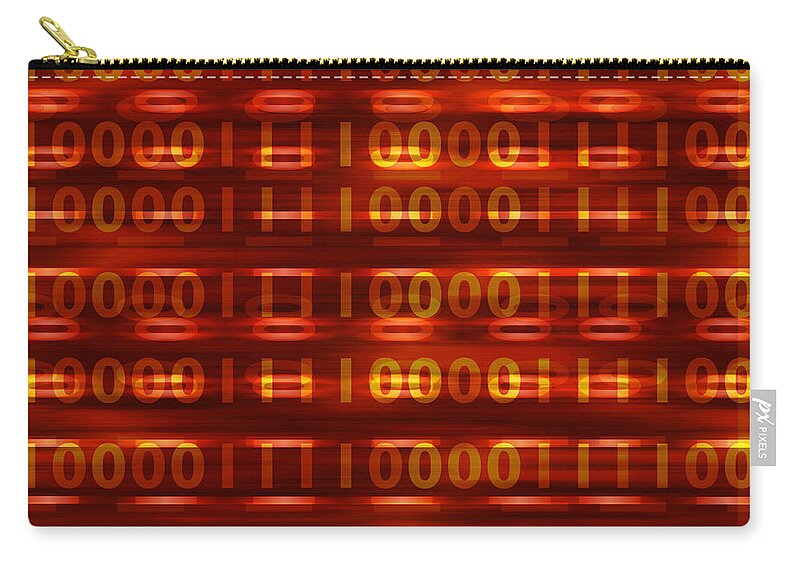 Background Zip Pouch featuring the digital art Binary by Steve Ball