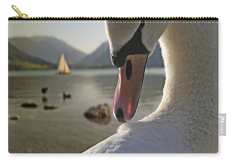 Bird Of A Feather Zip Pouch featuring the photograph Bird of a Feather by Edmund Nagele FRPS