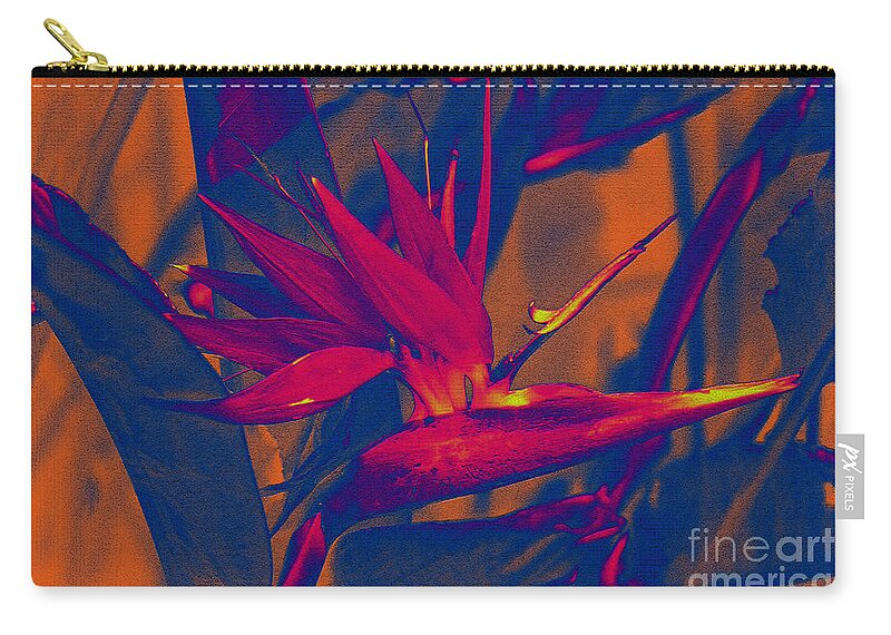 Bird Of Paradise Zip Pouch featuring the photograph Bird of Paradise Flower by Susanne Van Hulst