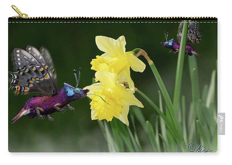 Fantasy Carry-all Pouch featuring the photograph Birguana Taster by Arthur Fix