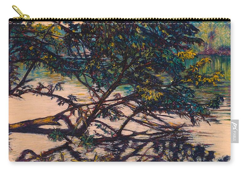 Landscape Zip Pouch featuring the painting Bisset Park Original by Kendall Kessler