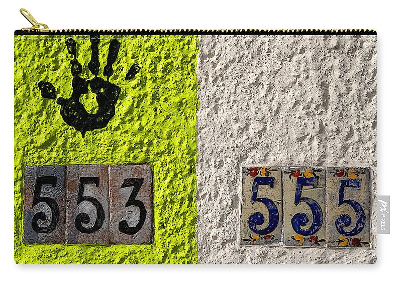 Numbers Zip Pouch featuring the photograph Black Hand by Joe Kozlowski