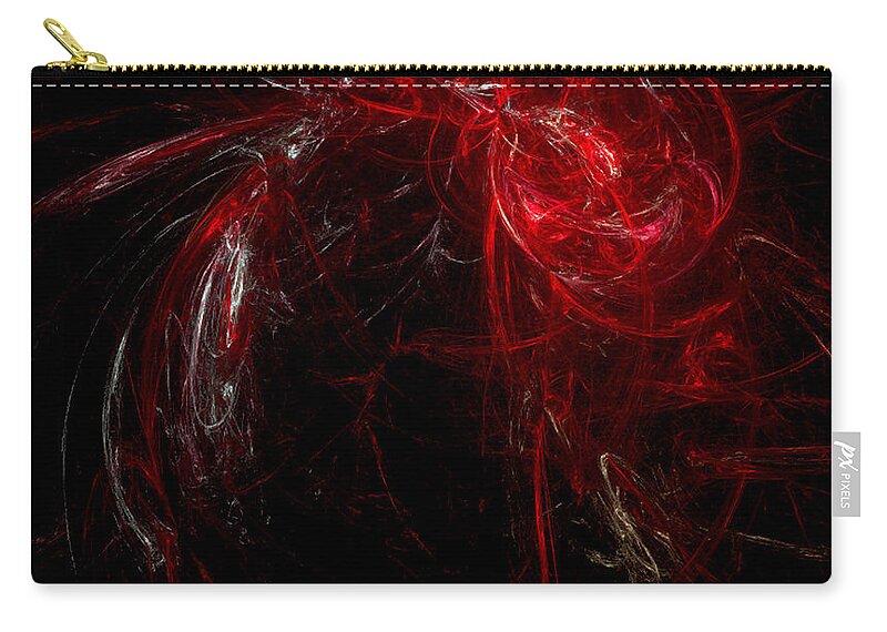 Fractal Zip Pouch featuring the photograph Black Widow by Sylvia Thornton