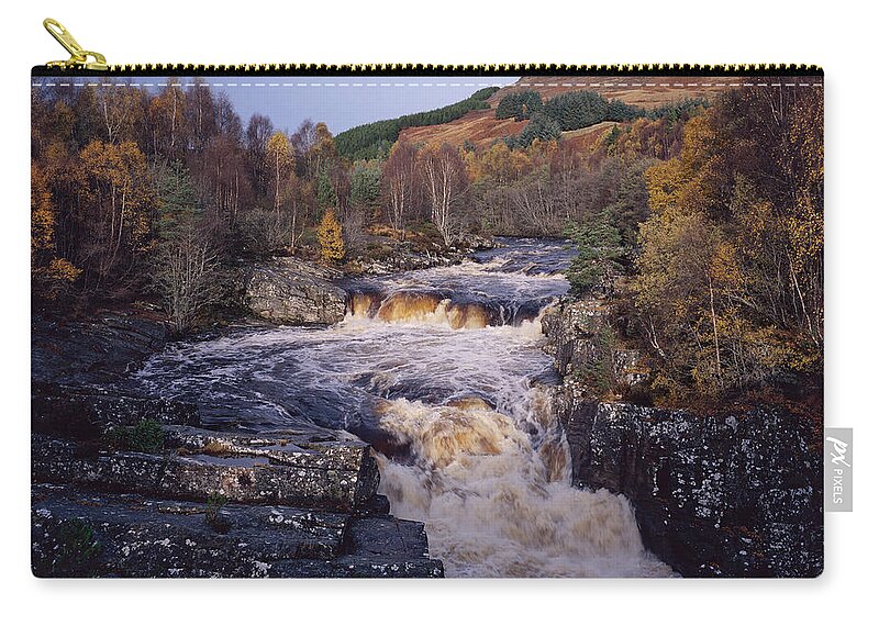 Scotland Zip Pouch featuring the photograph Blackwater Falls - Scotland by Tom Daniel