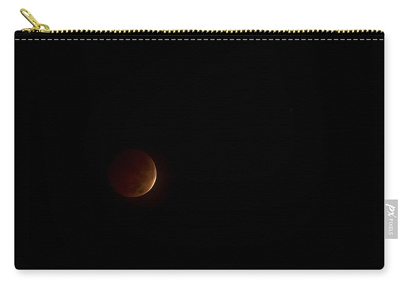 Moon Zip Pouch featuring the photograph Blood Moon by Paul Rebmann