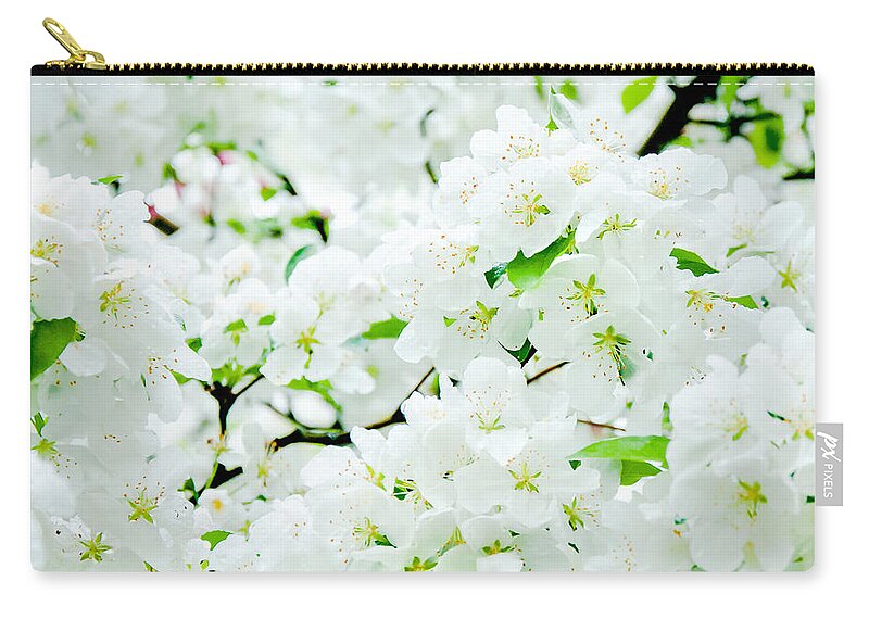 Blossoms Zip Pouch featuring the photograph Blossoms Squared by Greg Fortier