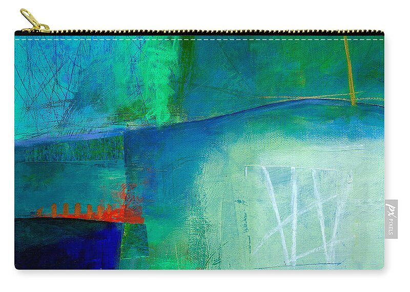 Blue Zip Pouch featuring the painting Blue #1 by Jane Davies