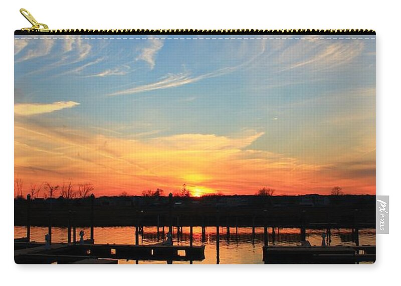 Guilford Zip Pouch featuring the photograph Blue and Whispy by Catie Canetti