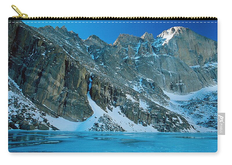 Landscapes Zip Pouch featuring the photograph Blue Chasm by Eric Glaser