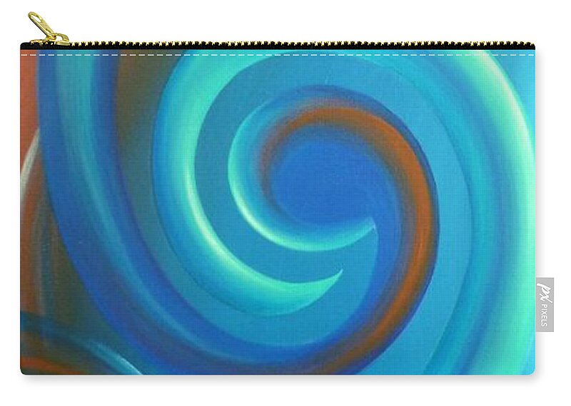 Abstract Prints Zip Pouch featuring the painting Cosmic Swirl by Reina Cottier by Reina Cottier