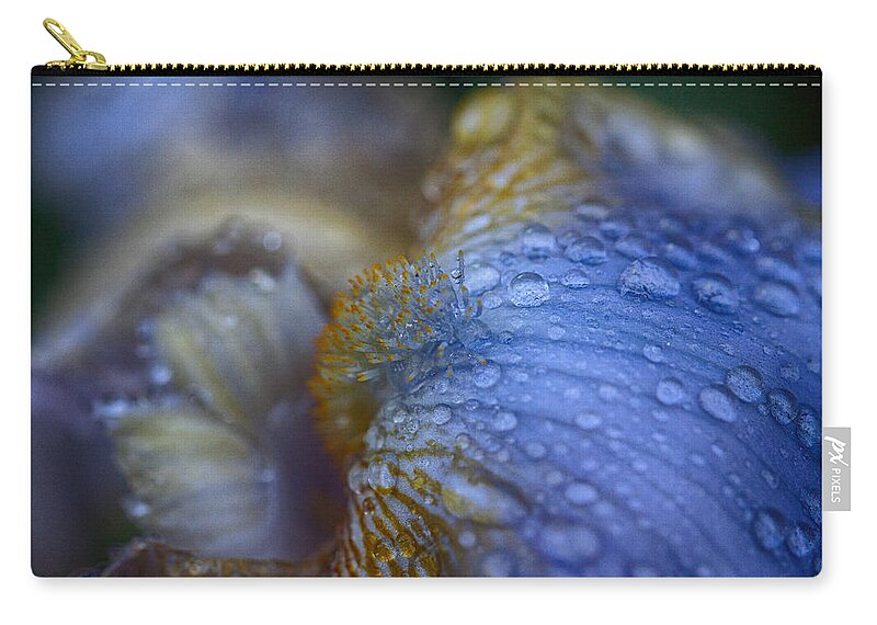 Bearded Iris Zip Pouch featuring the photograph Blue Danube by Jeff Folger