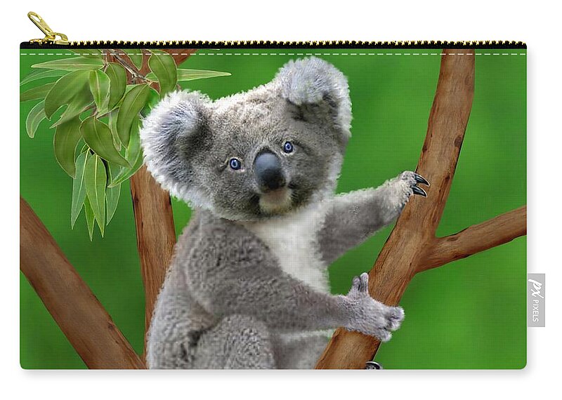 Blue-Eyed Baby Koala Zip Pouch by Glenn Holbrook - Fine Art America