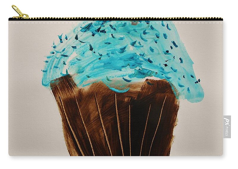 Blue Flame Blue Jimmies Zip Pouch featuring the painting Blue Flame Blue Jimmies by John Williams