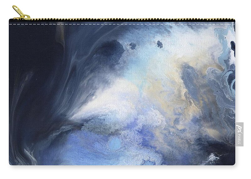 Blue Zip Pouch featuring the painting Blue Heavens by Jamie Frier