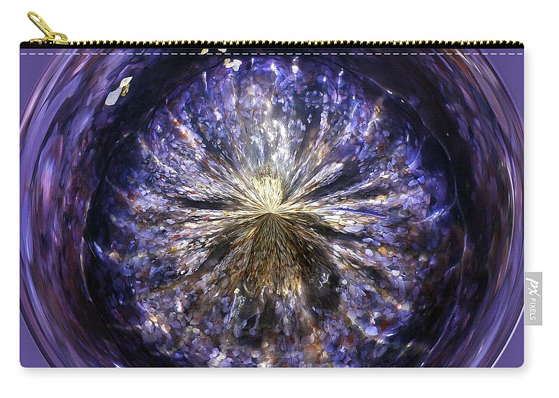 Orb Zip Pouch featuring the photograph Blue Jelly Fish Orb by Terri Waters