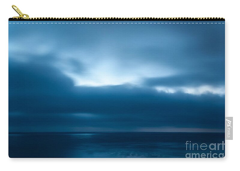 Ocean Zip Pouch featuring the photograph Blue by Jennifer Magallon