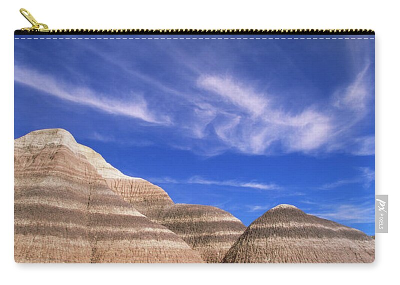 00343396 Zip Pouch featuring the photograph Blue Mesa, Arizona by Yva Momatiuk John Eastcott