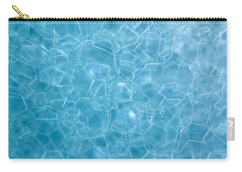 Bleu Zip Pouch featuring the photograph Blue Suds by Eunice Gibb