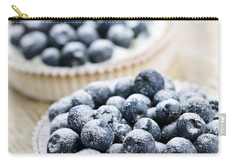 Fruit Zip Pouch featuring the photograph Blueberry tarts by Elena Elisseeva