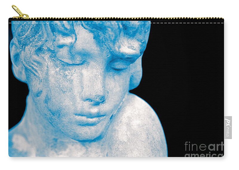Cathy Dee Janes Zip Pouch featuring the photograph Blush Blue by Cathy Dee Janes