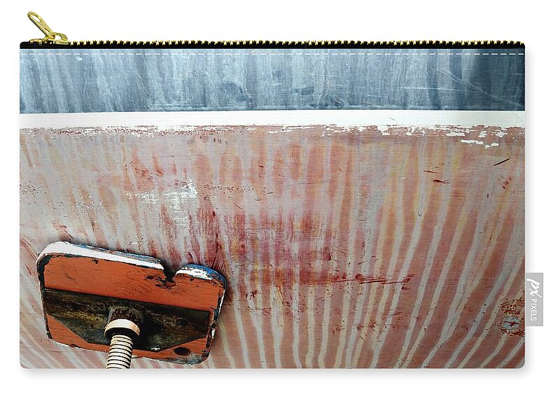 Boat Zip Pouch featuring the photograph Boat Abstract #5 by Diana Angstadt